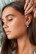 Afbeelding in Gallery-weergave laden, Classy Green Oorbellen Zilver