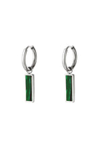 Afbeelding in Gallery-weergave laden, Classy Green Oorbellen Zilver