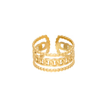 Afbeelding in Gallery-weergave laden, Ring triple chains goud