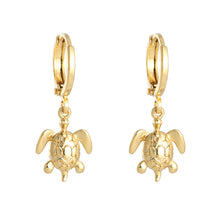 Afbeelding in Gallery-weergave laden, Oorbellen Sea Turtle Goud