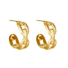 Afbeelding in Gallery-weergave laden, Oorbellen Oval Chain Goud
