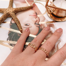 Afbeelding in Gallery-weergave laden, Ring oval chain goud