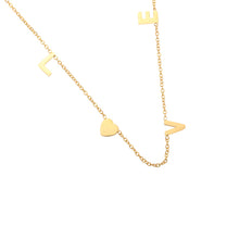 Afbeelding in Gallery-weergave laden, Ketting love letters goud