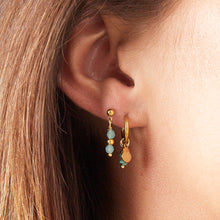 Afbeelding in Gallery-weergave laden, Oorbellen Little Shell Blauw/Goud