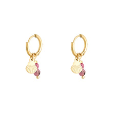 Afbeelding in Gallery-weergave laden, Oorbellen Little Shell Roze/Goud