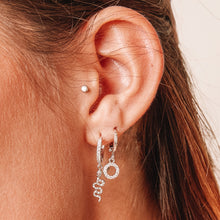 Afbeelding in Gallery-weergave laden, Oorbellen Shiny Snake Zilver