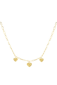 Heart Coin Ketting Goud