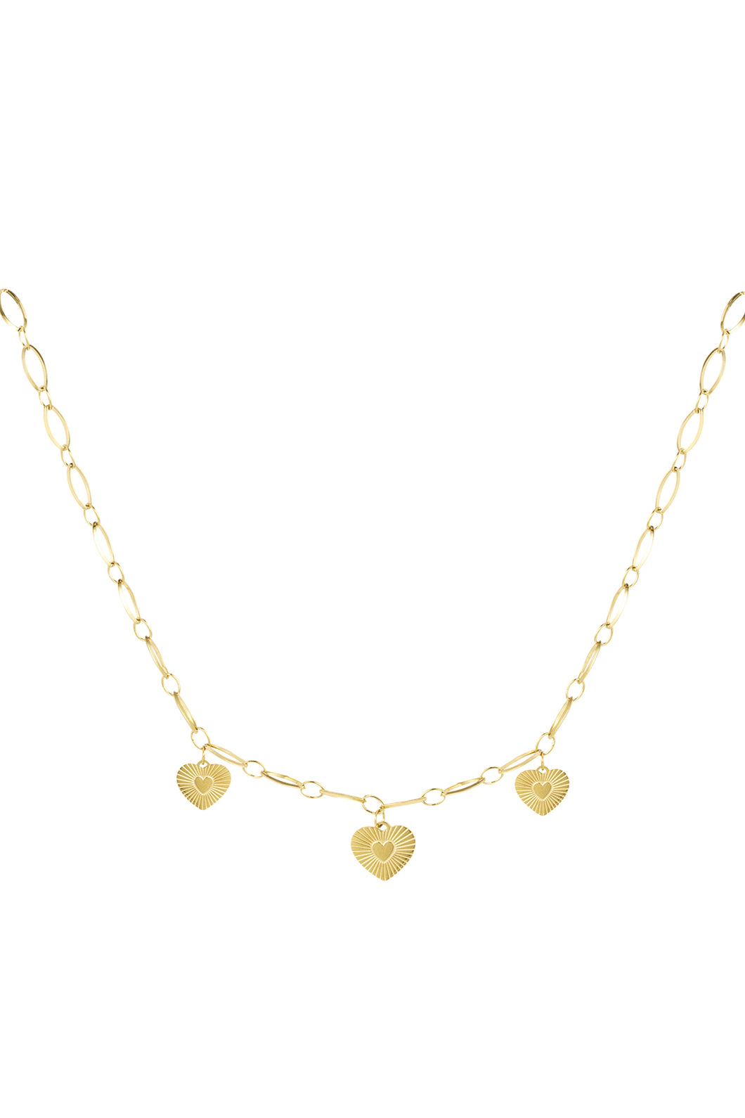 Heart Coin Ketting Goud