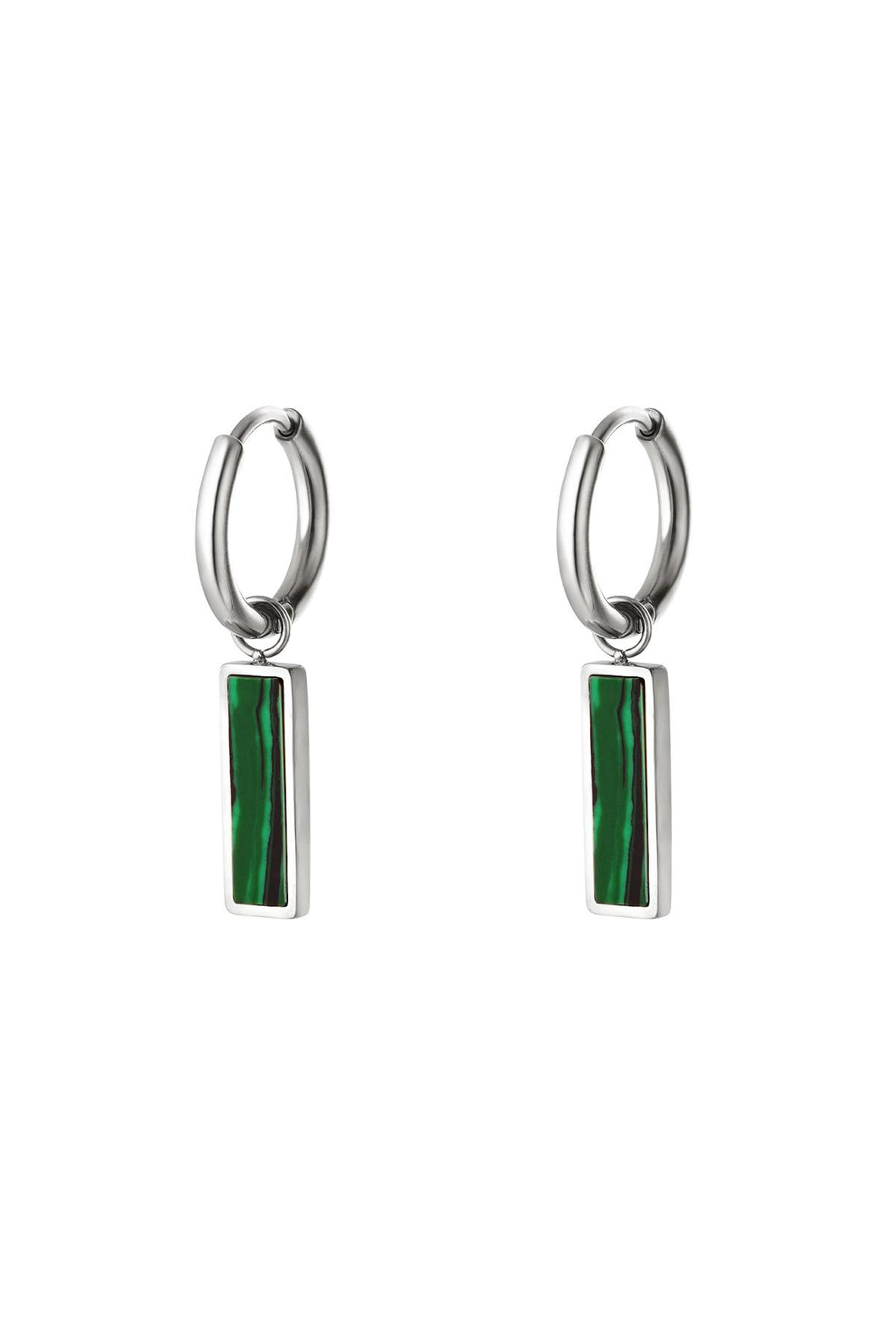 Classy Green Oorbellen Zilver