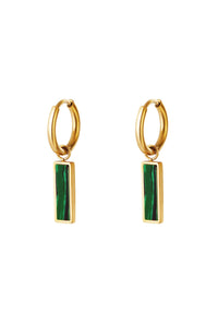 Classy Green Oorbellen Goud