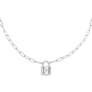 Ketting little lock zilver