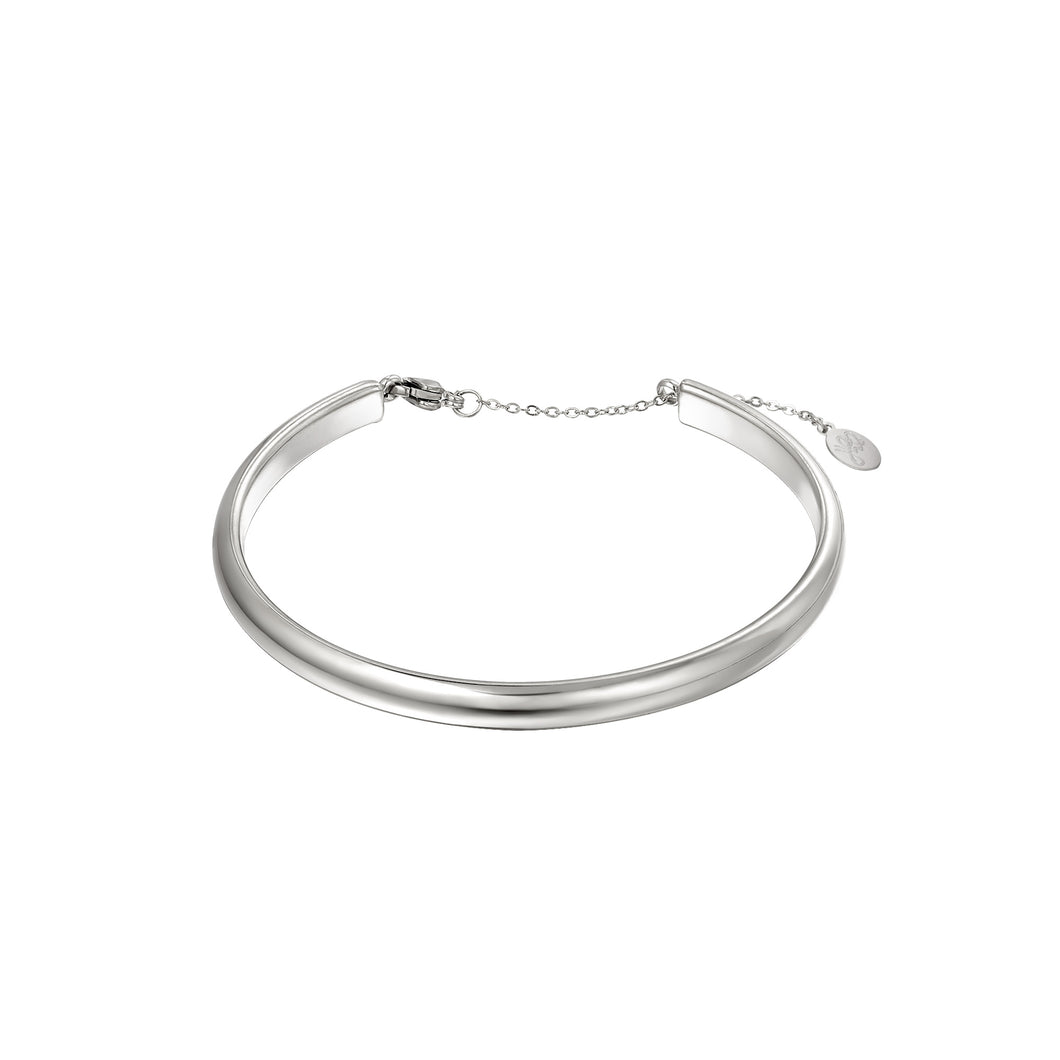 Armband Bangle Smooth Zilver