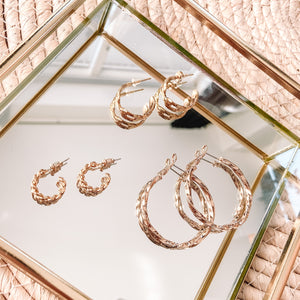 Oorbellen classy chain goud